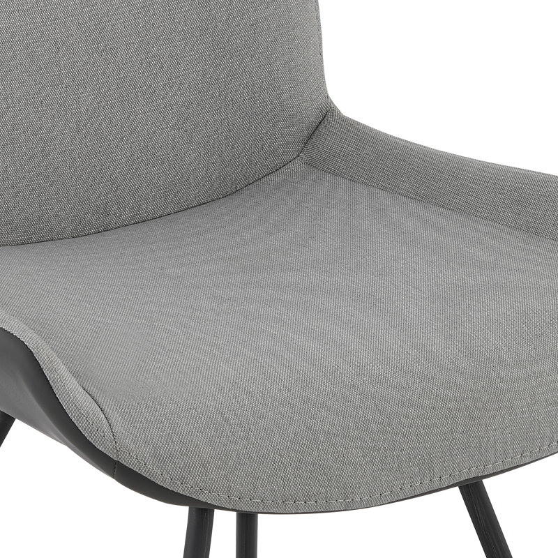 Chaise d'appoint rembourrée en métal Preston (ensemble de 2), Étain