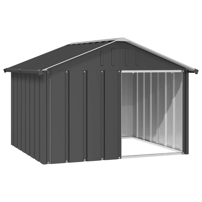 Huddersfield Dog Hutch, 116.5cm W x 103cm H x 81.5cm D, Anthracite