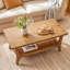 Solid Wood Four Leg Coffee Table-2103228605