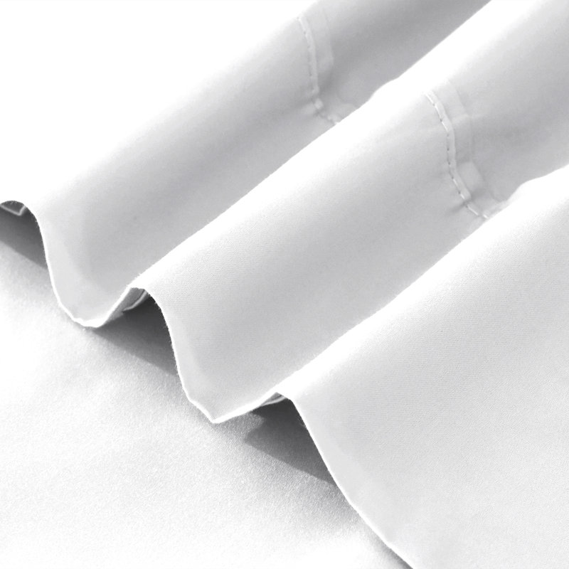  Ensemble de draps 100% coton à densité de tissage 300 fils Boston Linen Co., Blanc