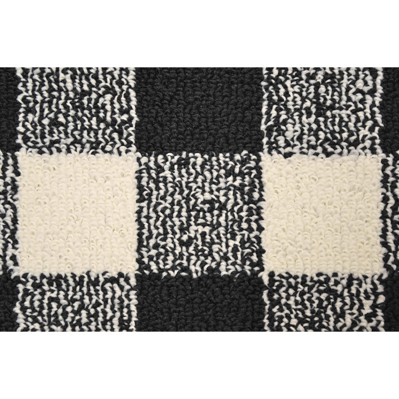 Tapis noir / ivoire Behr, Rectangle 7 pi x 10 pi