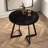 30 Inch Black Small Round Dining Table for 2 – Mid-Century Modern Kitchen Table, Breakfast Table, Bistro Table, Indoor & Outdoor MDF Wood Table with Metal Frame, Rustic Modern Dining Table-464769420
