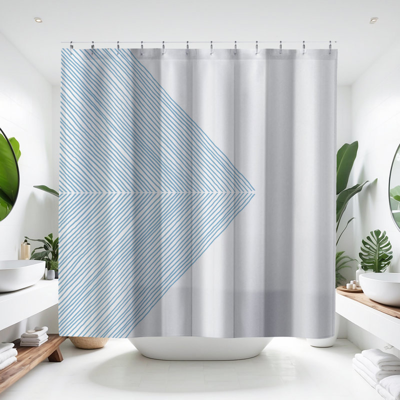 Rideau de douche Coco, Bleu