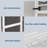 Twin Loft Bed with Desk & Storage Shelves, Heavy Duty Metal Frame, Space Saving, White/Brown-987086397