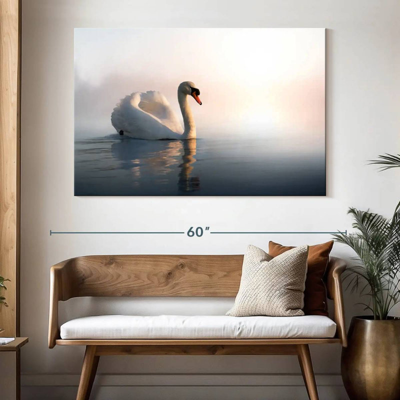 Crowle majestueux cygne, H 34 po x l 51 po