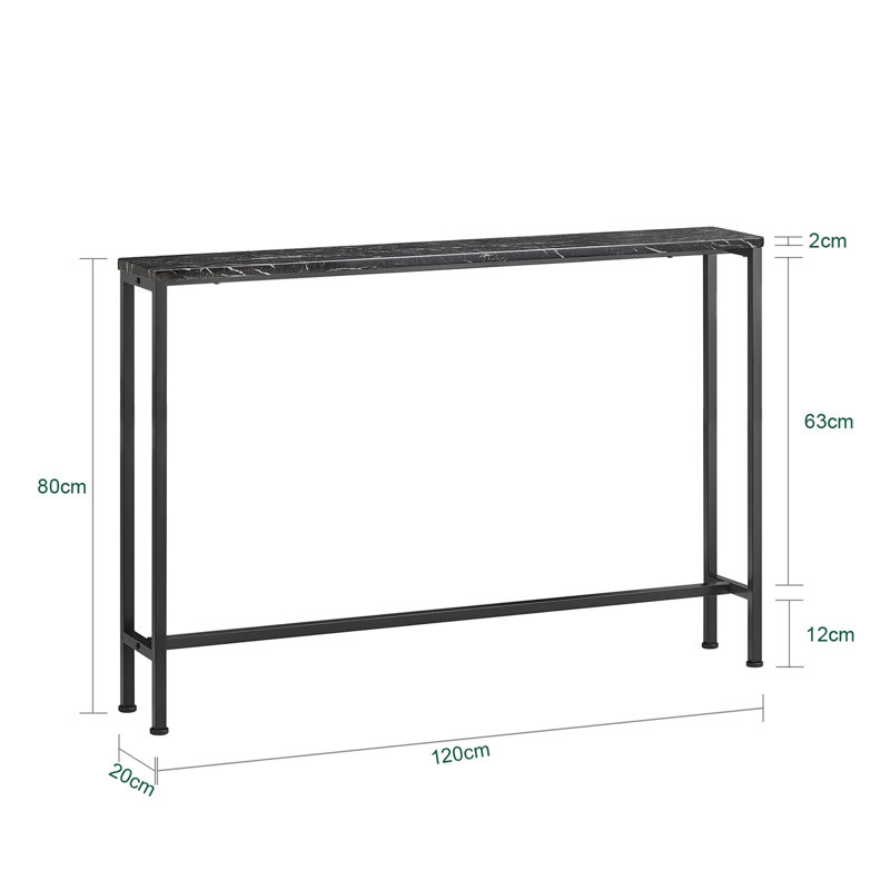 120cm Console Table, Black