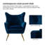 Avianna 29.25'' Wide Tufted Velvet Wingback Chair-808045360