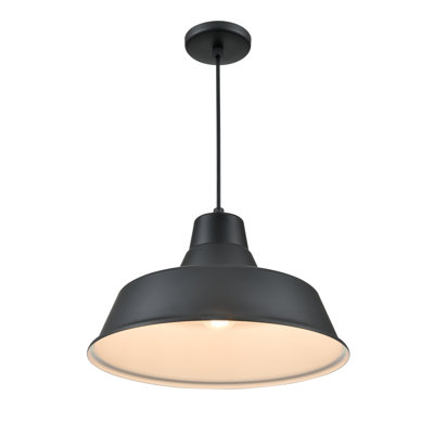 Stories R Series 1 Light Cord Hung Classic Warehouse in Satin Black