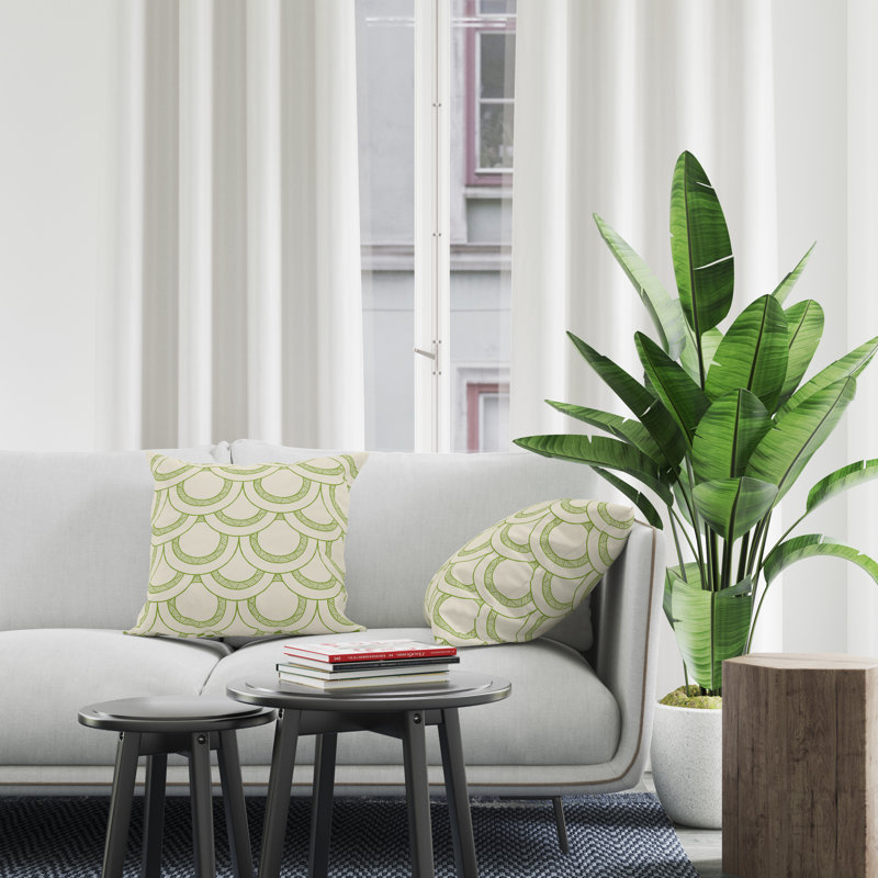 Housse et insert de coussin décoratif en polyester, L 17 po x H 17 po, Chartreuse