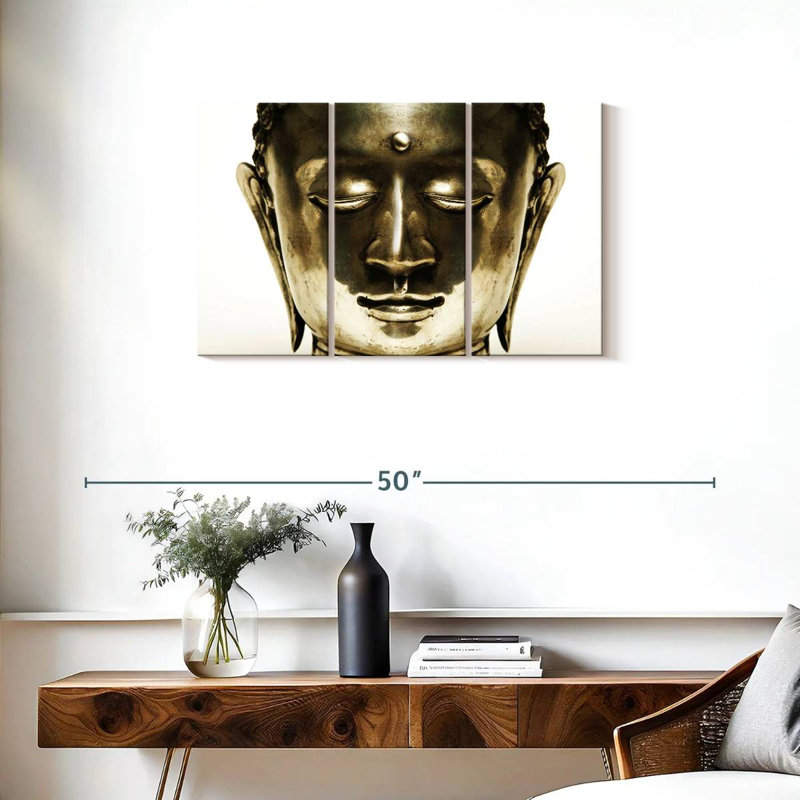 Bouddha en face, H 20 po x l 33 po