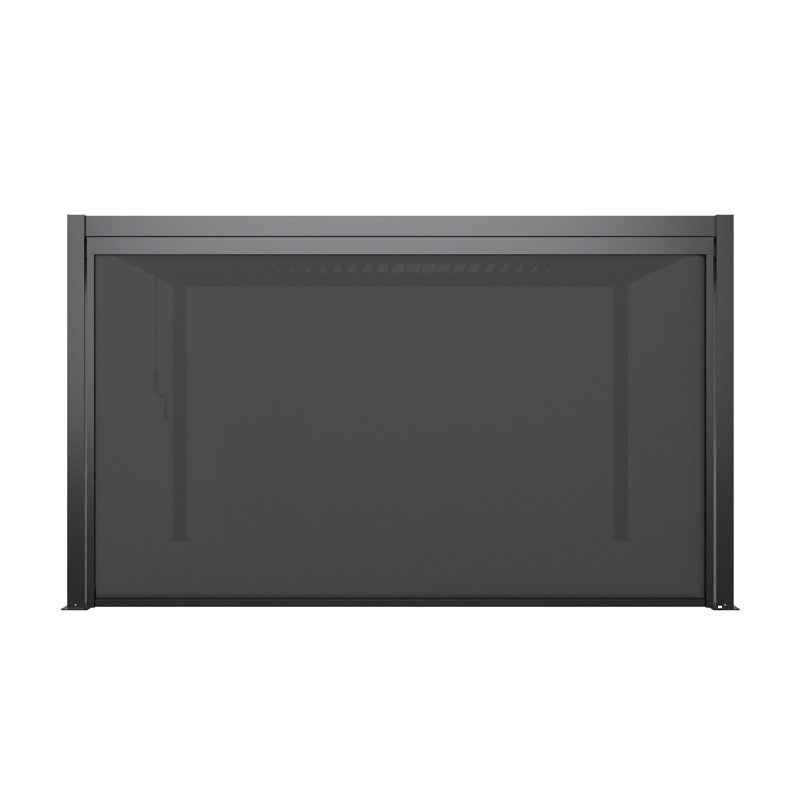 Paravent à pergola gris foncé, 84" H x 143" W x 4" D