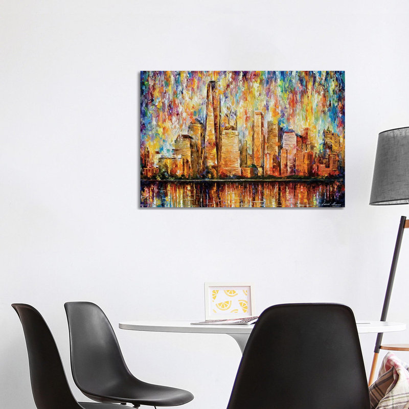 New York City by Leonid Afremov - Painting on Canvas, Wrapped Canvas, 66.04 cm H x 45.72 cm W x 3.175 cm D