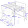 Lit mezzanine 6 tiroirs avec tablettes Haruma de Harriet Bee