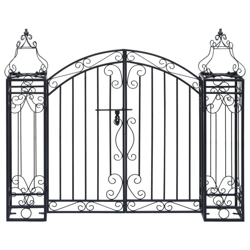 Jay 100cm H x 122cm W Metal Gate, Black, 100cm H x 122cm W x 20.5cm D