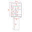 Table murale pliable avec plusieurs tablettes, blanc-2103070437