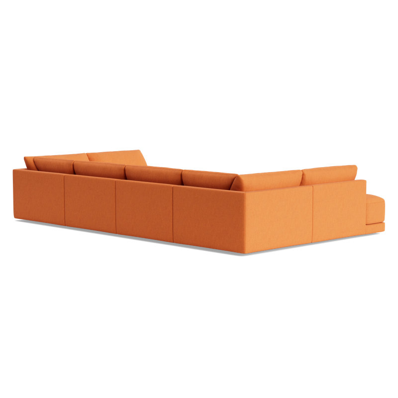 Eva Sectional, Performance Weave - Carrot