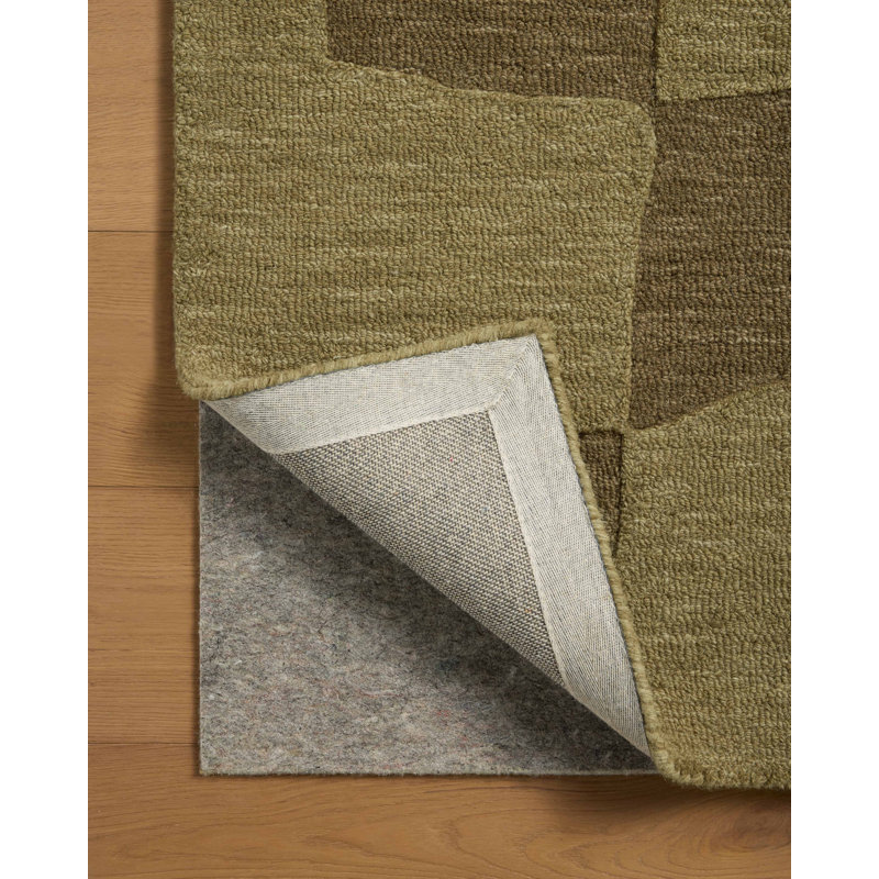 Tapis vert / olive Leanne Ford x Loloi Craven, Rectangle 5 pi x 7 pi 6 po