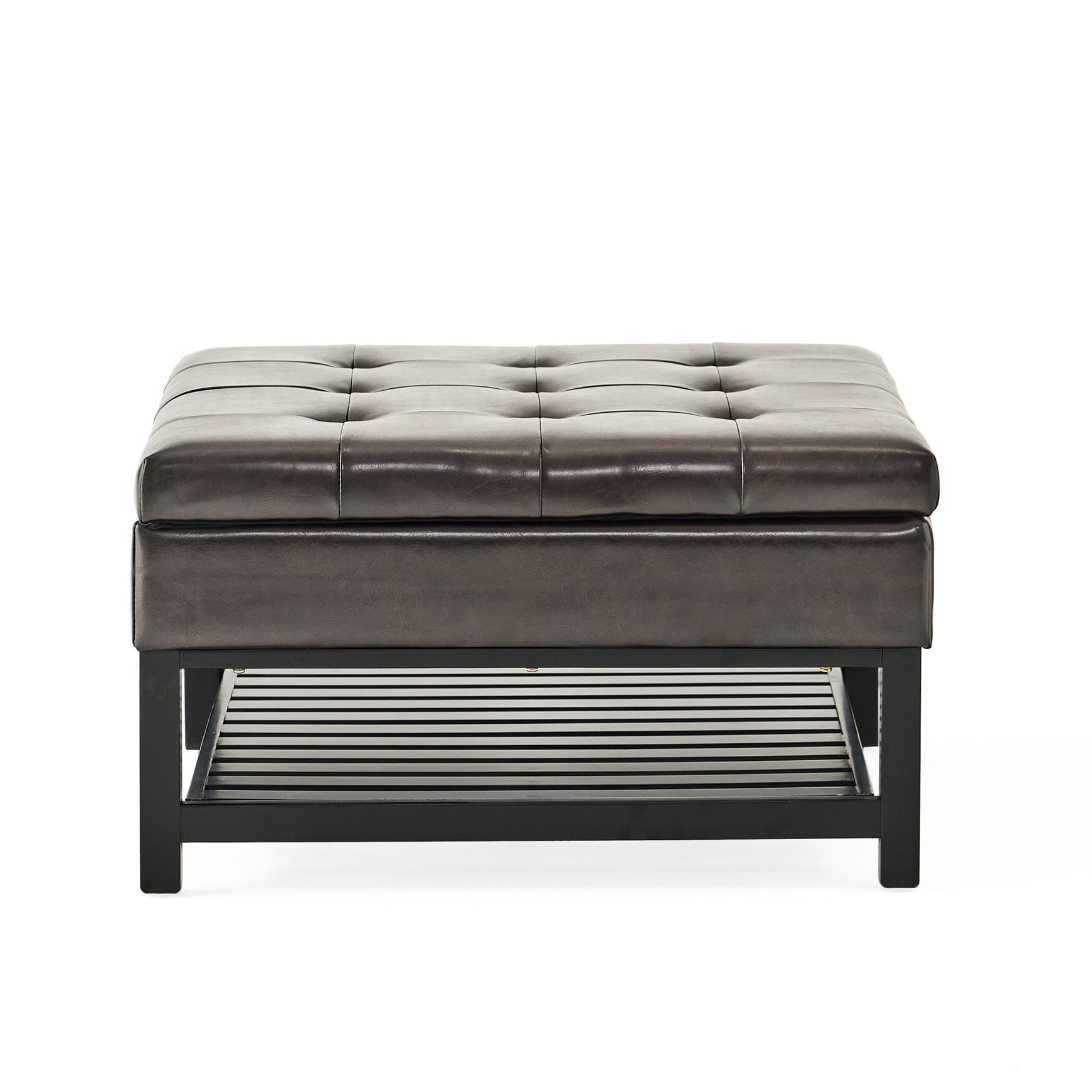 Relexation Rack Red Barrel Studio® Square Bonded Leather For Relaxation - With Storage ...