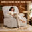 37" Wide Corduroy Manual Swiwel Recliner with Storage Pocket, Smokey Gray-1929447542
