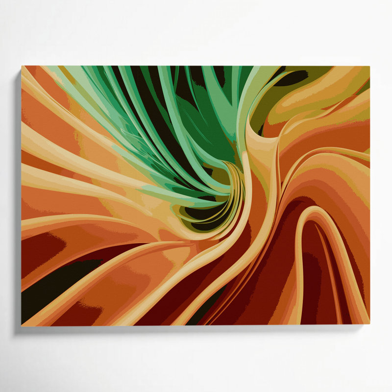 Gradient Abstract 100, art mural sur toile brune, H 11 po x l 14 po