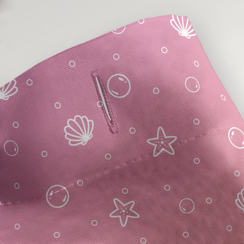 Rideau de douche Seashell, Mauve/orange