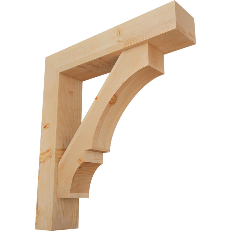 Support de bloc Balboa avec entretoise décalée, 40 x 36, Sapin Douglas de l 7 1/2 (lisse)