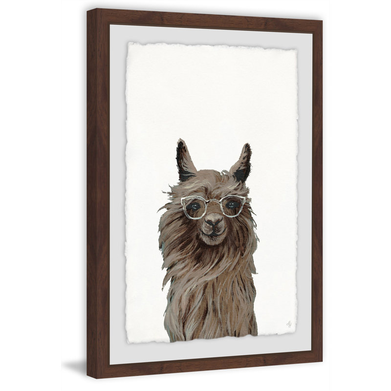 Strunk «Shaggy Llama», reproduction encadrée, H 24 po x l 16 po x P 1,5 po
