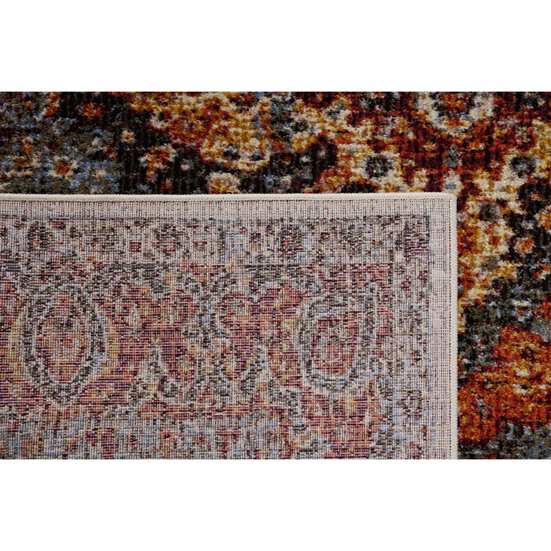 Tapis oriental rouge / beige Manteno, Rectangle de 5 pi x 7 pi