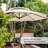 13 FT Round Wood Pattern Cantilever Umbrella,Cream-91018039