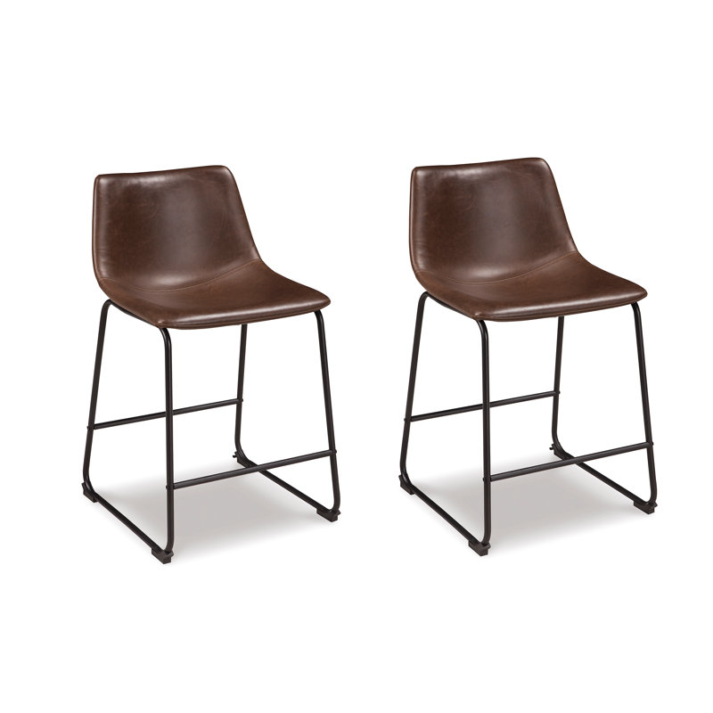 Tabouret de bar et de comptoir Ashtin, Brun, Tabouret de comptoir (hauteur d'assise de 25,75 po