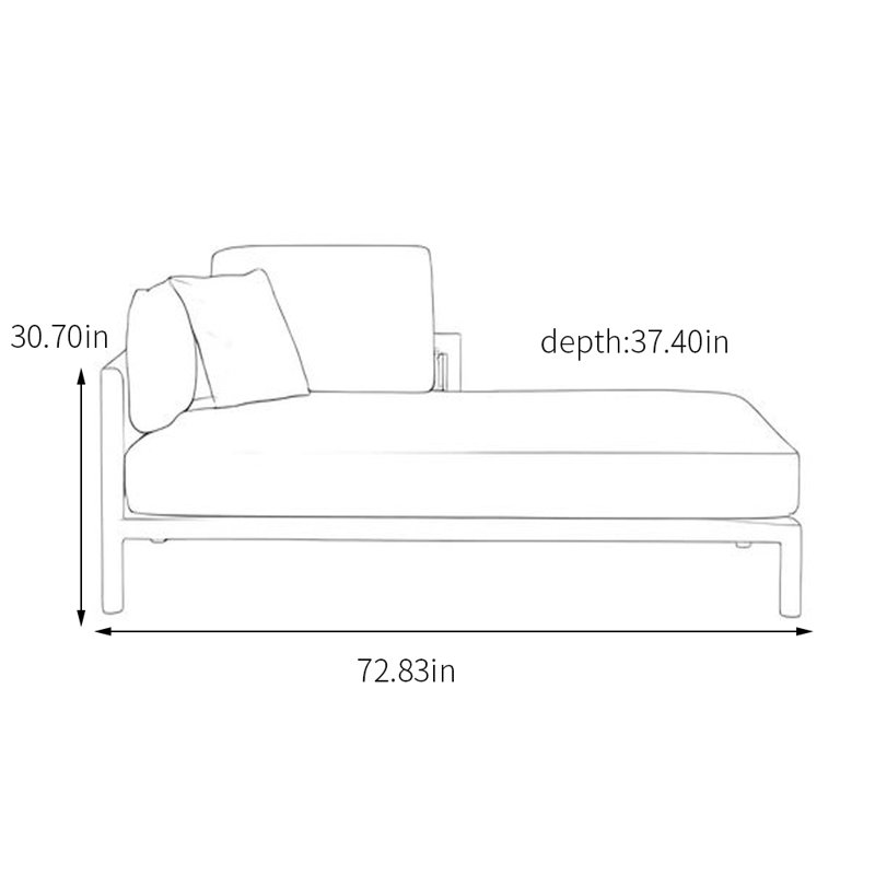 Comfortable Fabric Chaise Lounge