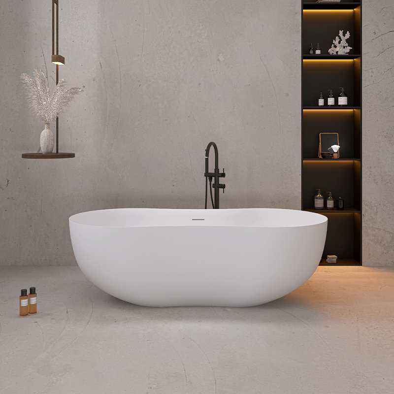Baignoire de trempage autoportante 67 po à surface solide 67 po