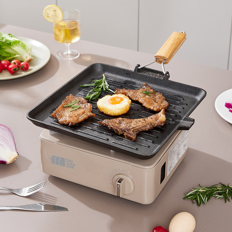 Cast Iron Grill & Griddle Pan