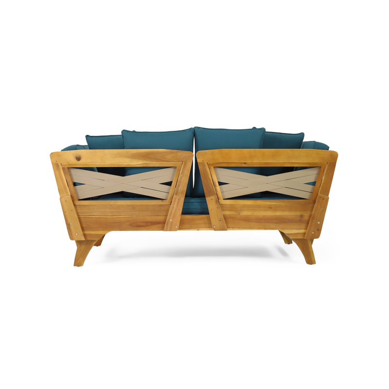 Outdoor Patio Daybed, Navy, Teak