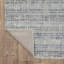 Tapis texturé gris et bleu à motif de viscose et de laine Solveigh-186822099