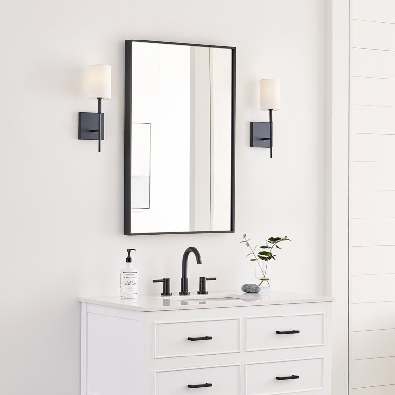 Applique murale de salle de bain 1 lumière Rowley, Nuit noire
