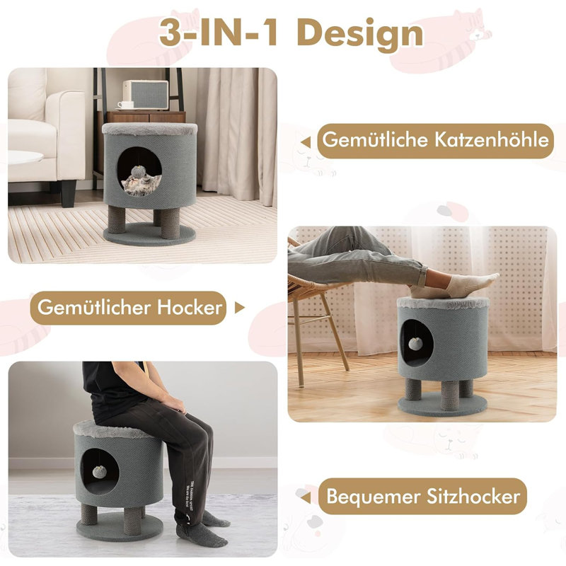 47cm H, Grey/Brown/Blue