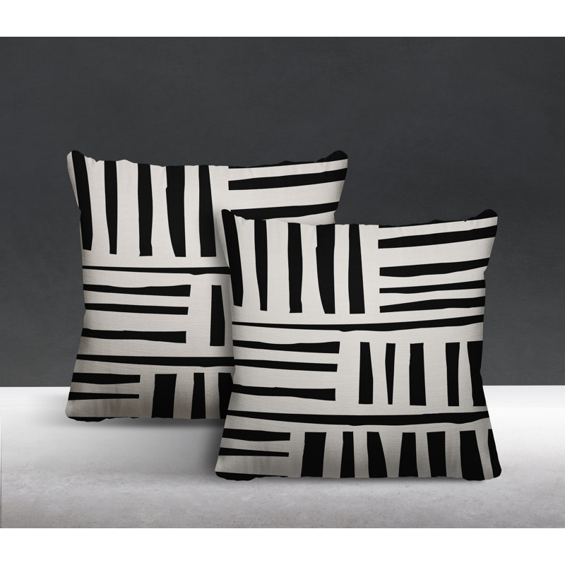 No Decorative Addition Outdoor Reversible Throw Pillow, 17W" x 17H", Champagne