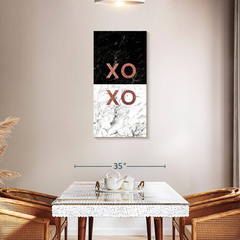 Pink XOXO Typography, 24" H x 12" W