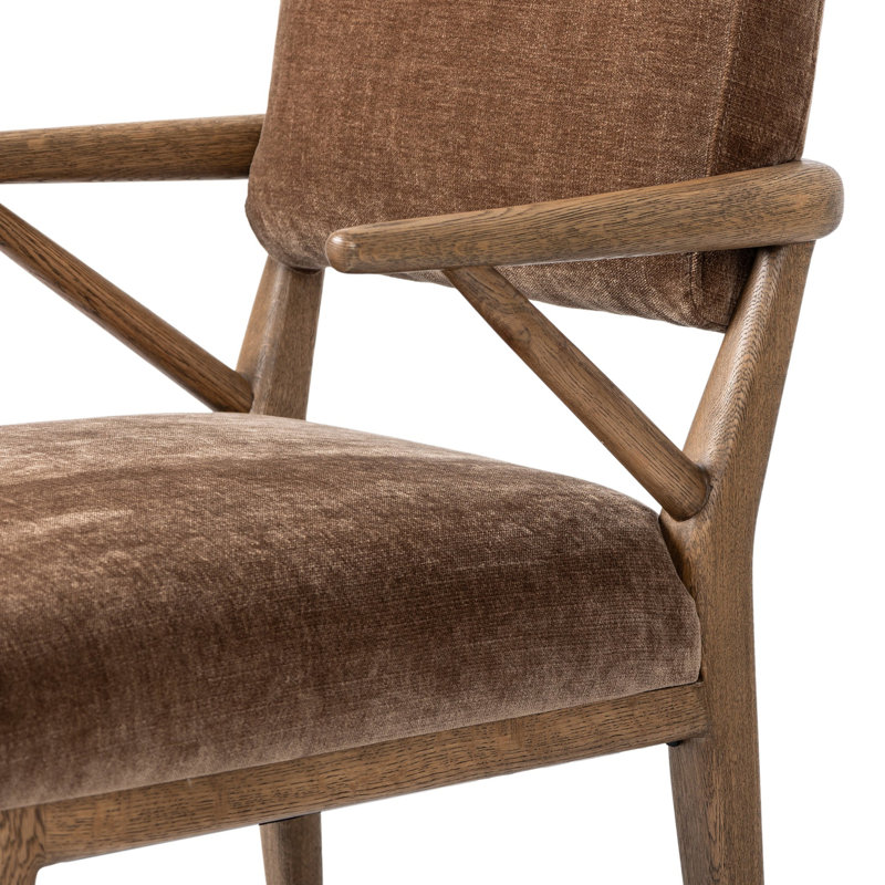 DEIDRE Upholstered Arm Chair, Altair Mushroom