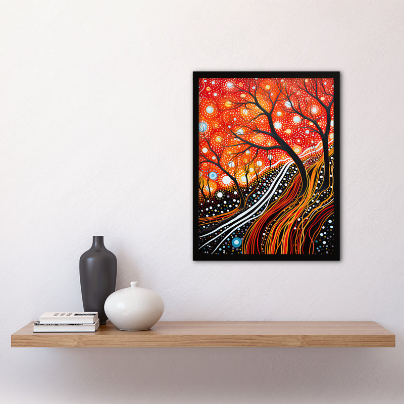 Vibrant Striking Aboriginal - Single Picture Frame Print