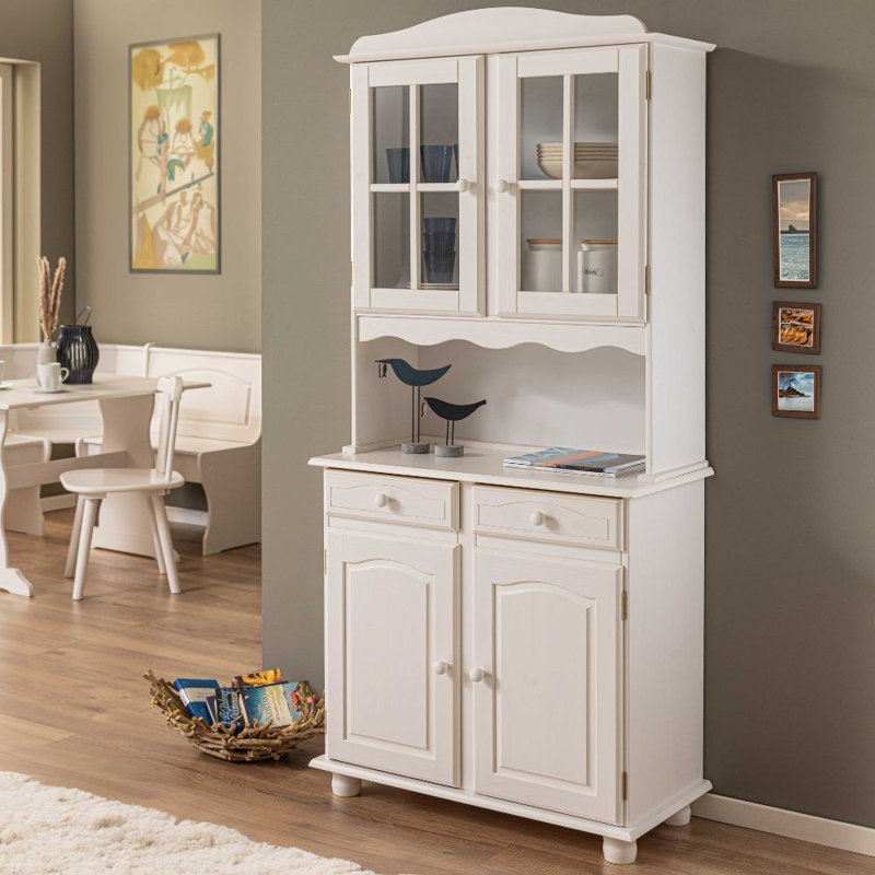 Nico Classic Hutch Cabinet, White