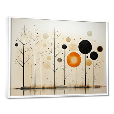Art mural minimaliste beige du milieu du siècle - oasis minimaliste