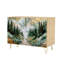 Buffet Buffet avec rangement Misty Evergreen Pines avec 2 portes pour le salon et la cuisine