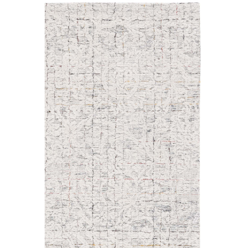 Tapis ivoire touffeté à la main Meira, Rectangle 8 pi x 10 pi