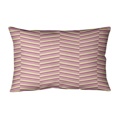 Fractured Stripes Faux Leather Lumbar Pillow