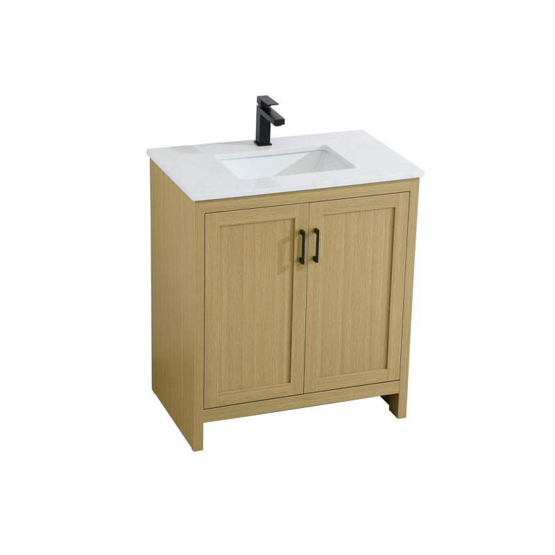 Ahner 30 inch Single Bathroom Vanity, Honey Brown