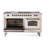 ILVE Nostalgie II Series 60 inch Dual Fuel Range with 5 Sealed Burners, Griddle, Frenchtop (Glass Door)-98196825-98196780
