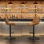 Ensemble de 2 tabourets de bar, tabourets de bar pivotants réglables, tabourets de hauteur de bar avec support pour le dos, chaises de bar à hauteur de comptoir en similicuir pour îlot de cuisine rustique, brun-1262885150
