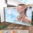 American Design 71" Tall 138" Deep Retractable Side Awning, Gray, Semi-Transparent, With Printed Screens, For Pool And Balcony Sun Protection 71"X138" Gray Manual, Printing, Upf50+, Suitable Wooden